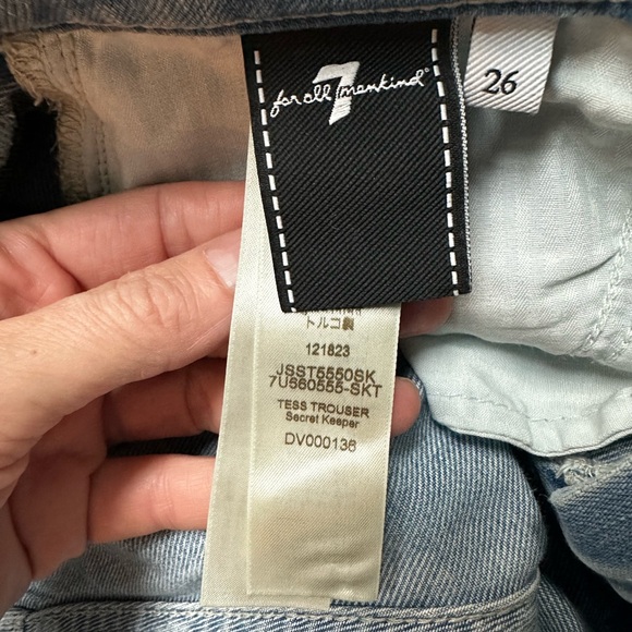 7 For All Man Kind. TESS TROUSER color Secret Keeper size 26 - Picture 6 of 6